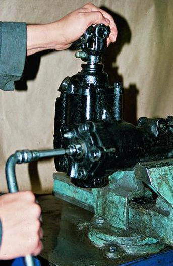 Adjustment of the steering mechanism with hydraulic booster GAZ-3110