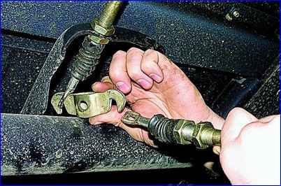 Replacing parking brake drive cables