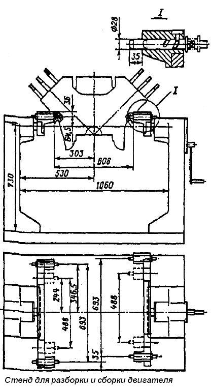 Стенд для розбирання та складання двигуна ЯМЗ-236/238