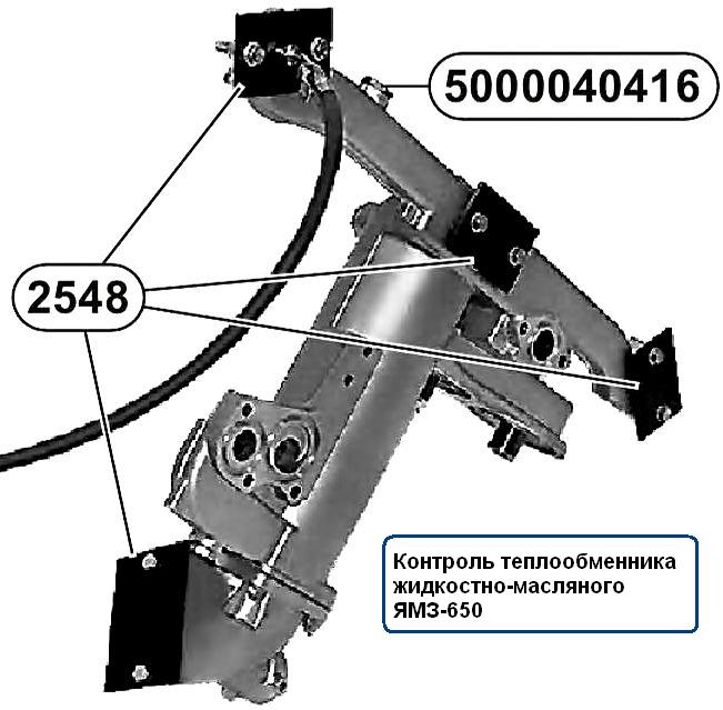 Контроль теплообмінника рідинно-масляного ЯМЗ-650