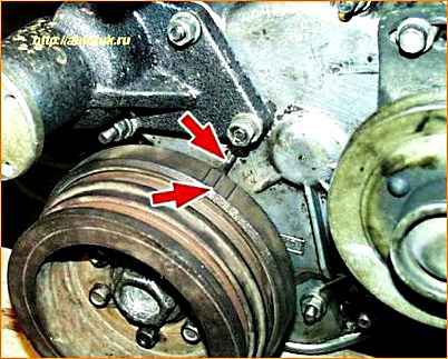 Setting the ignition timing of UAZ-3151