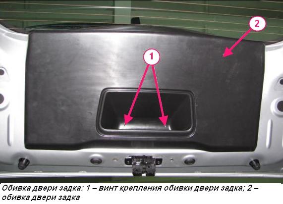 Разборка двери задка автомобиля Lada Xray