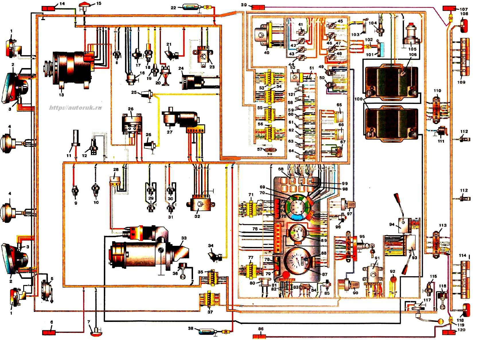 Схема электрооборудования ЗИЛ-5301