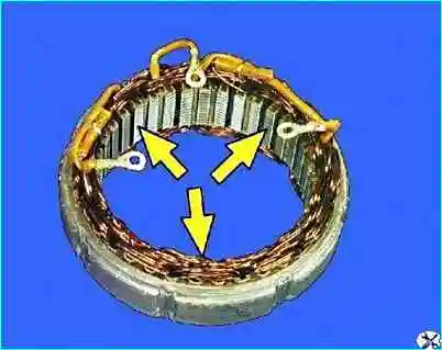 Проверка деталей генератора автомобиля Проверка деталей генератора автомобиля