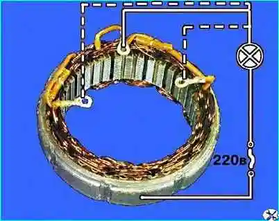 Проверка деталей генератора автомобиля Проверка деталей генератора автомобиля