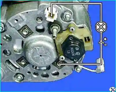 Проверка деталей генератора автомобиля Проверка деталей генератора автомобиля