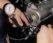 Проверка давления топлива в рампе ВАЗ-2109