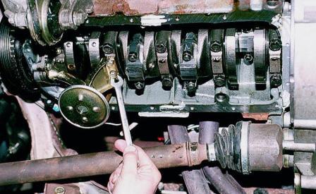 Снятие поддона и маслоприемника двигателя ВАЗ-2110