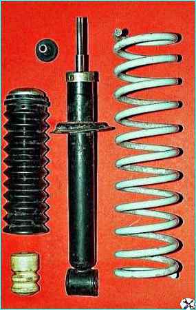 Замена амортизатора и пружины подвески