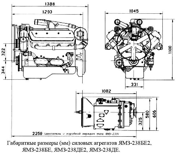 Радиатор ямз 238 размеры