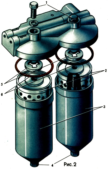 Maintenance of fuel filters of diesel YaMZ-238