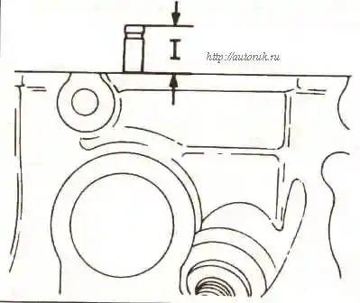 Замер выступания клапана
