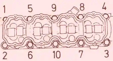 Ослабить болты крепления головки