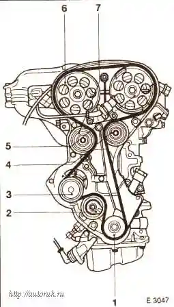 Наложить зубчатый ремень
