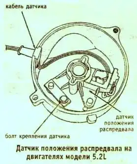 Датчик положения распредвала двигатель 5.2л.