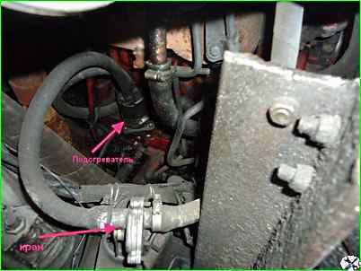 Installing a pre-heater on a ZIL-5301