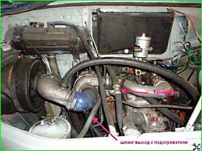 Installing a pre-heater on a ZIL-5301