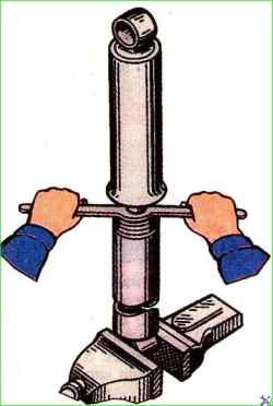 ZIL-5301 shock absorber disassembly