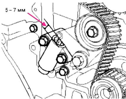 Снятие и установка ремня ГРМ двигателя G6EA