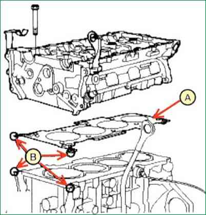 Removal and installation of the cylinder head of the 2.0 l. engine - G4KD and 2.4 l. - G4KE