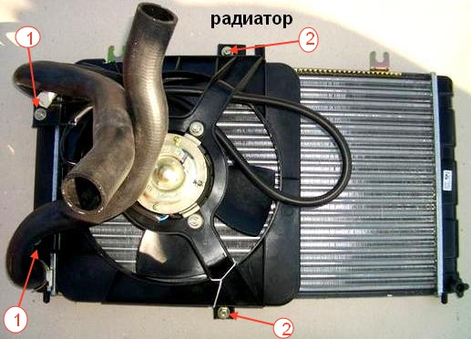 замєна електровентилятора радіатора