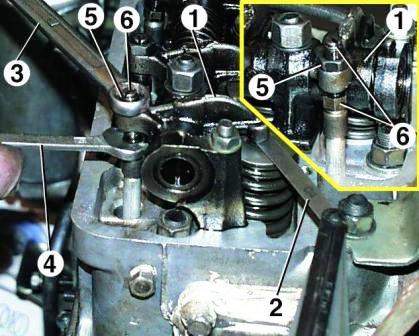 Adjusting the gap between the valves and rocker arms of the engine ZMZ-4025, ZMZ-4026