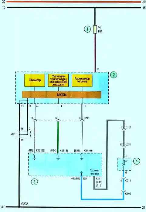 Схемы комбинации приборов Авео Шевролет