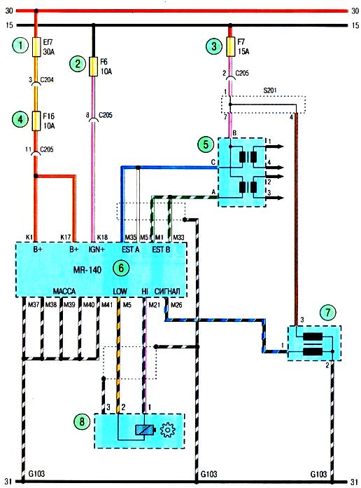 Схема системы зажигания Авео Шевролет
