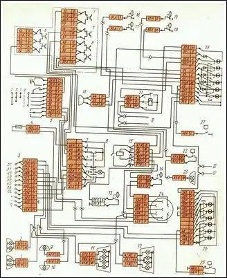 Схема световой сигнализации автомобиля Камаз: