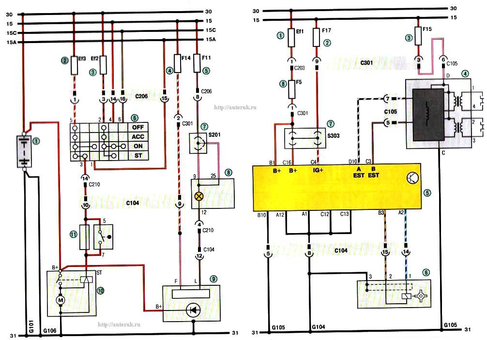 Схема генераторной установки и управления двигателем