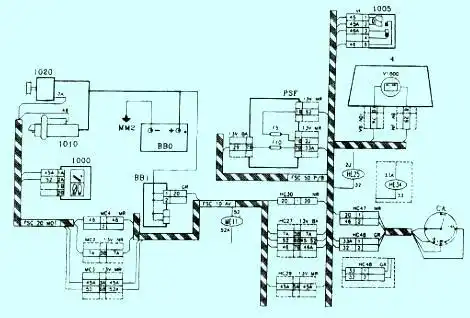 Схемы подключения стартера, генератора, кпп Peugeot 307
