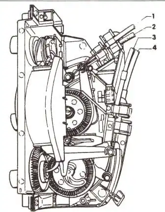 рис::снятие и установка,регулировка тяг отопителя снятие и установка,регулировка тяг отопителя