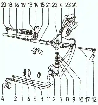 Гидравлический руль VW Passat
