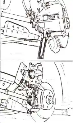 Отвернуть винт на суппорте.Отклонить наверх.