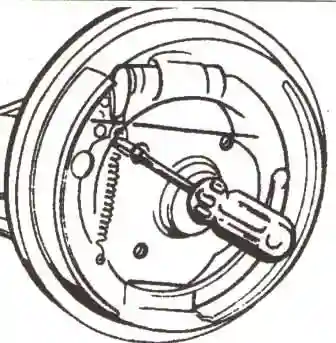 рис::задние колодки барабанного типа Задние колодки