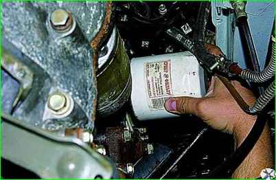 Changing engine oil and oil filter