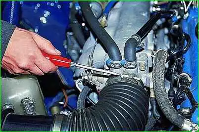 Extracción del conjunto del acelerador del motor