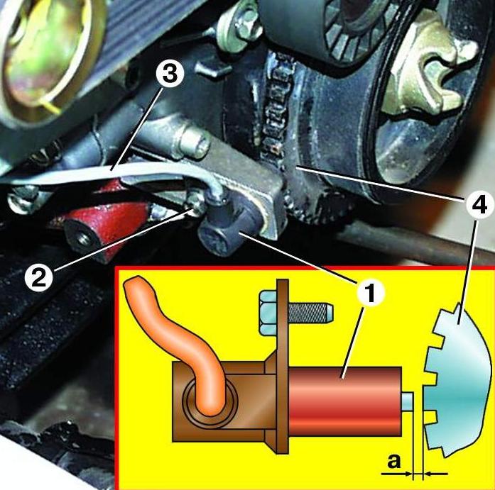 Replacing the ZMZ-405 crankshaft sensor