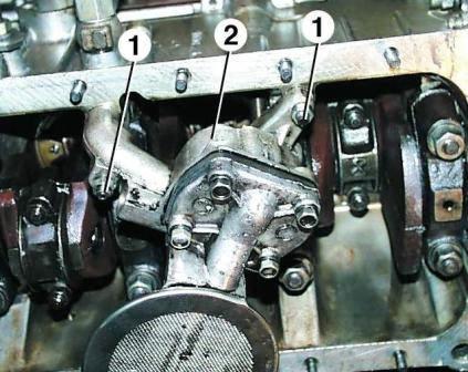 Ausbau, Reparatur und Einbau der Ölpumpe GAZ-2705