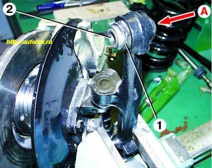 Replacing the threaded hinges of the GAZ-3110 front suspension strut