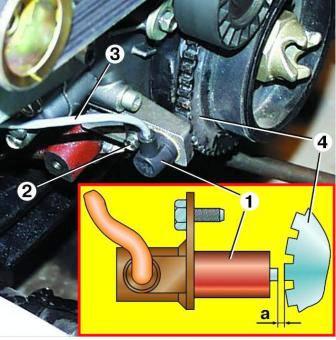 Removing and installing ZMZ crankshaft sensor