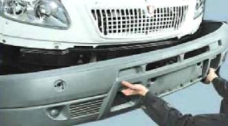 Removing and installation of the front bumper and bumper reinforcement of the Gazelle car