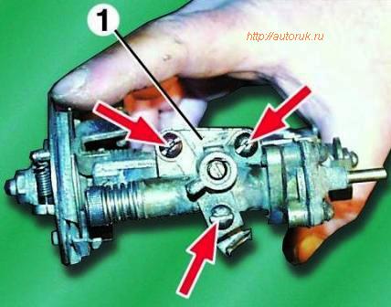 Disassembling and assembling carburetor K-151, K-151D car GAZ-2705