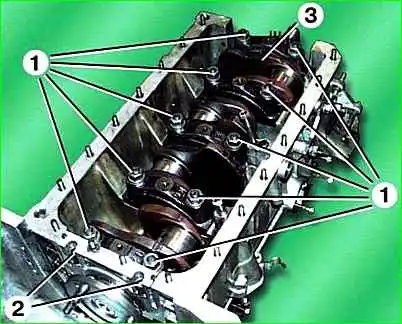 Entfernen der Kurbelwellenwelle Kurbelwelle ausbauen