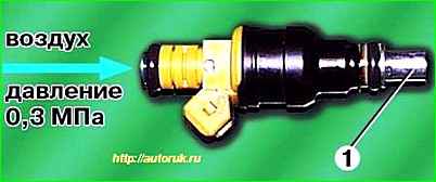 Überprüfung und Austausch der GAZ-2705-Injektoren