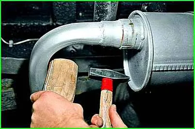 How to replace the muffler and resonator of the GAZ-2705 car