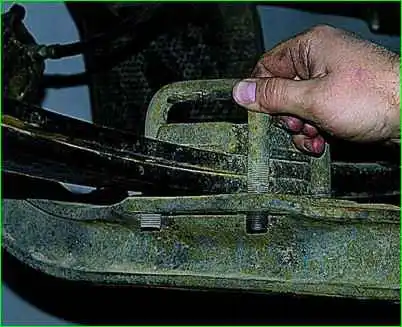 Removal and repair of the front spring GAZ-2705