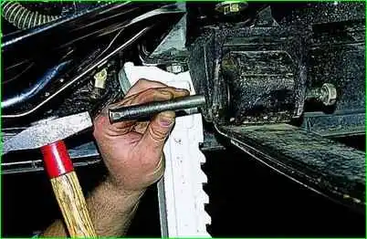 Removal and repair of the front spring GAZ-2705