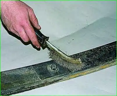 Removal and repair of the front spring GAZ-2705