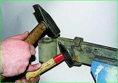 Removal and repair of the front spring GAZ-2705